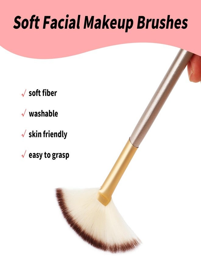 Amaxiu Fan Brushes for Facials, Ultra Slim Soft Facial Fan Applicator Brushes Professional Blending Makeup Brush with Comfortable Wood Handle for Mask Mud Cream Makeup Esthetician(3 Pcs, Wooden) - Image 5